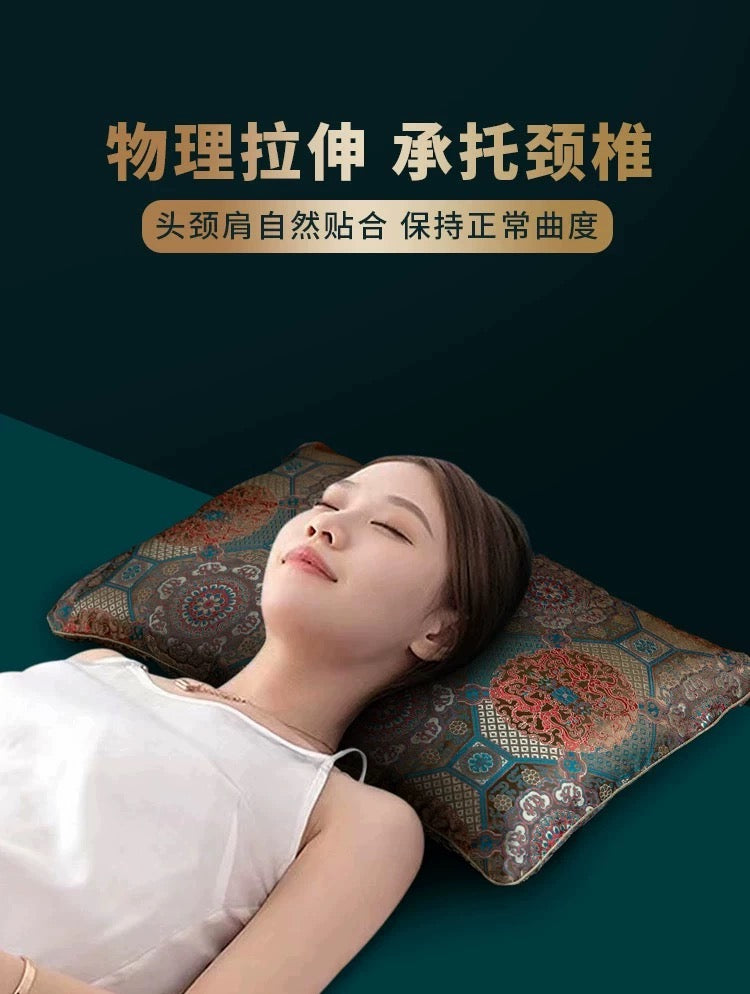 Kynam agarwood health pillow deep sleep soothing mind protection cervical vertebra lavender buckwheat sleep aid Chinese medicine pillow