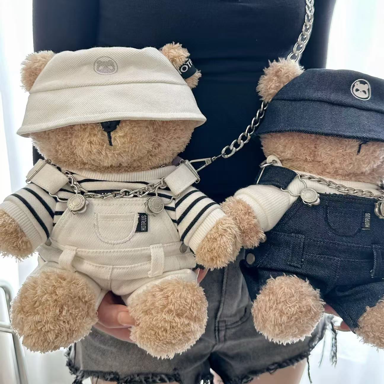 HOTPLUS bear thermos cup for women with good looks and cute water cup, birthday gift for couples, Chinese Valentine's Day (limited time offer, get a free bear sweater with purchase)