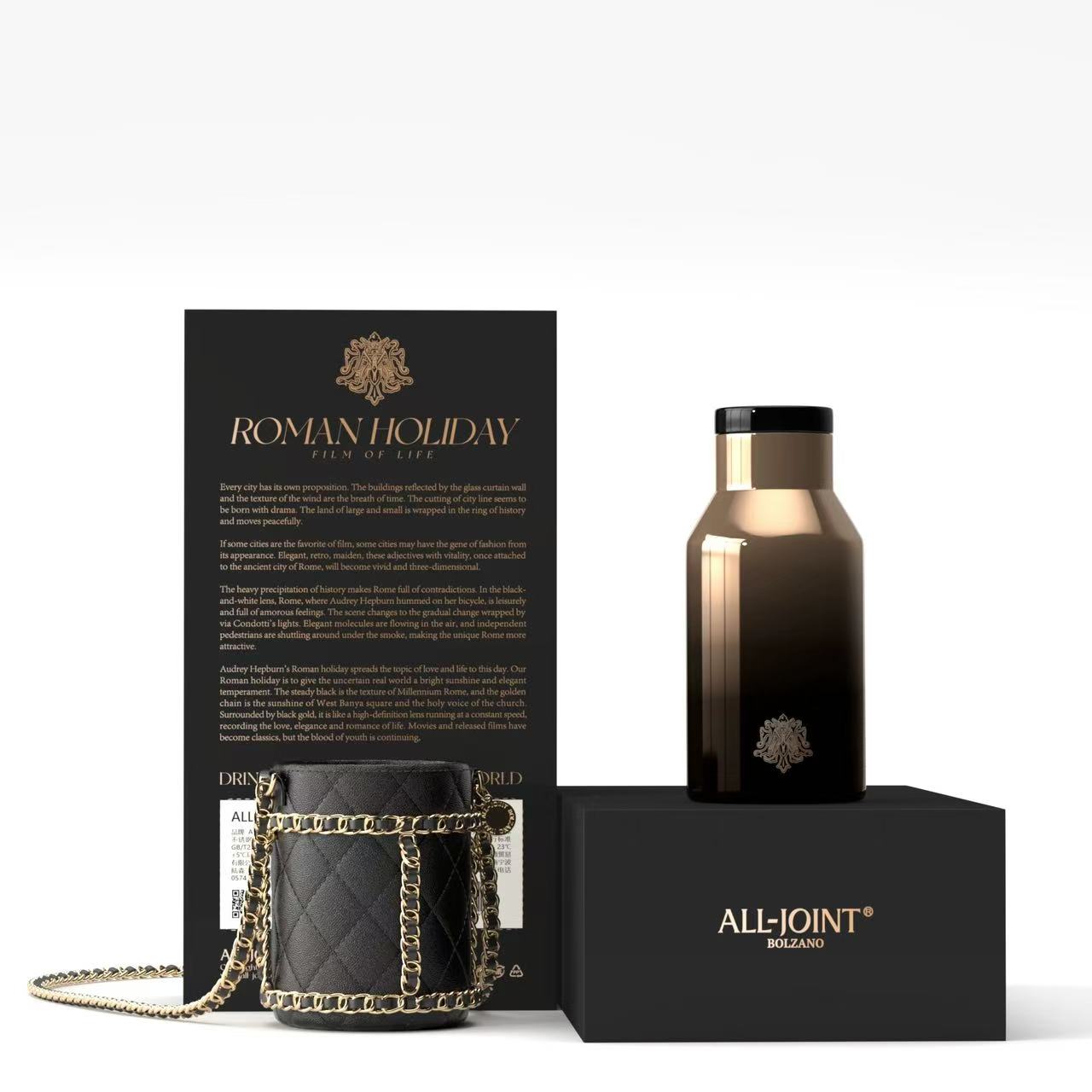 You only ALLJOINT thermos cup for women, portable, compact, cross-body, high-looking, cute girls' water cup, stainless steel