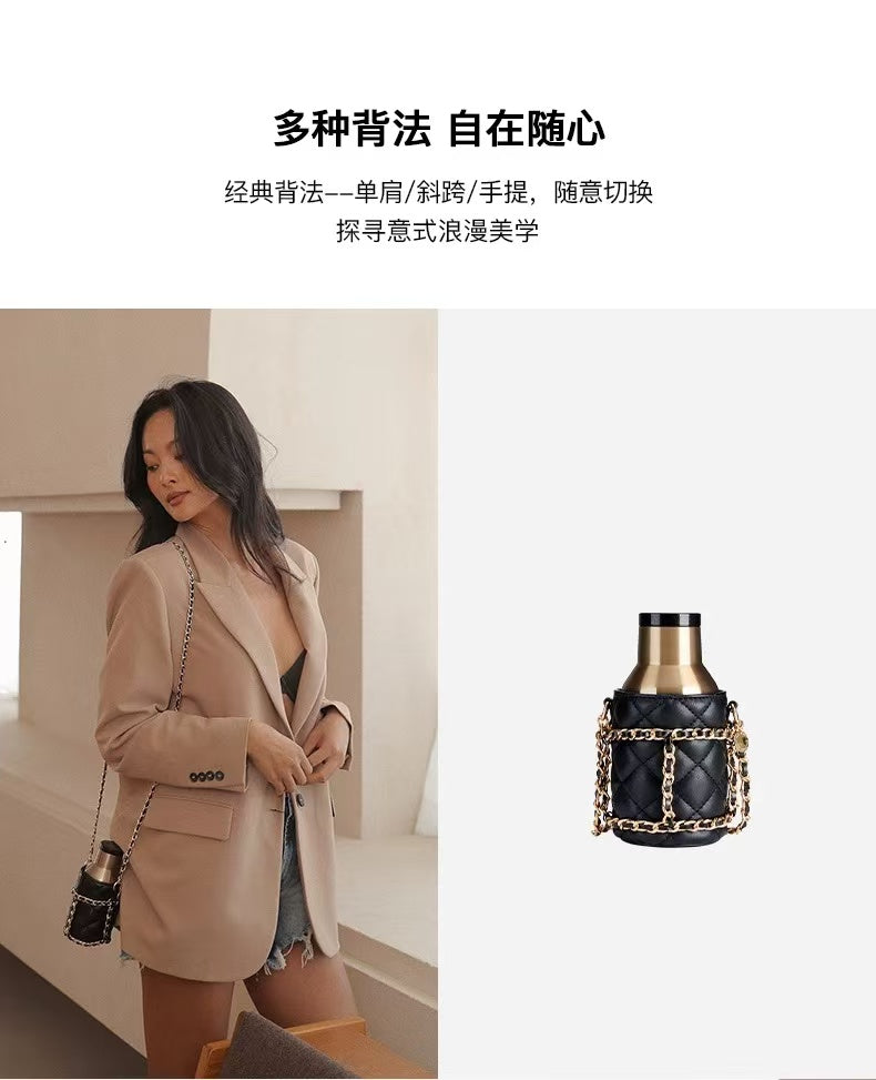 You only ALLJOINT thermos cup for women, portable, compact, cross-body, high-looking, cute girls' water cup, stainless steel