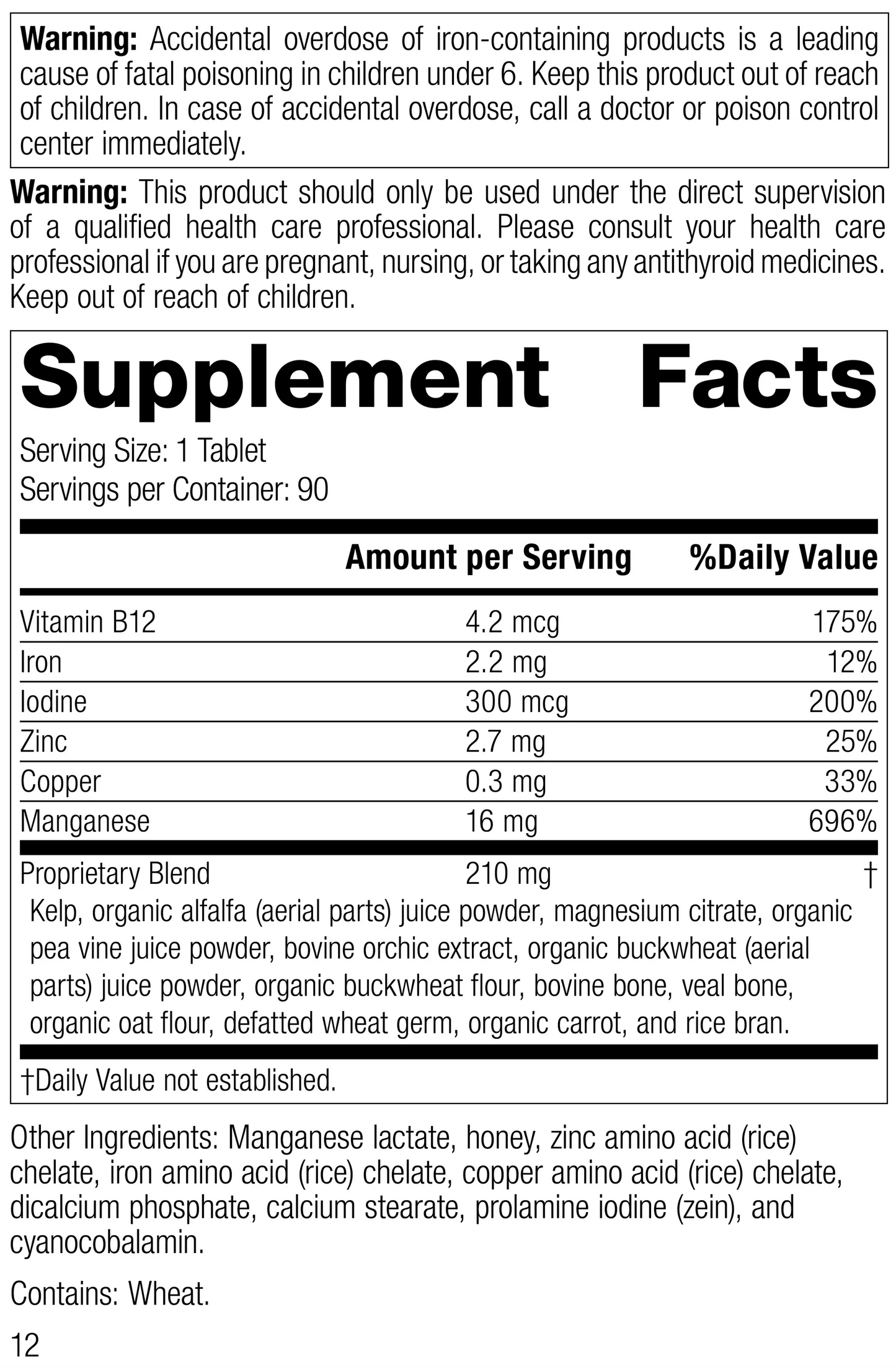 (PRE-ORDER) Trace Minerals-B12™, 90 Tablets