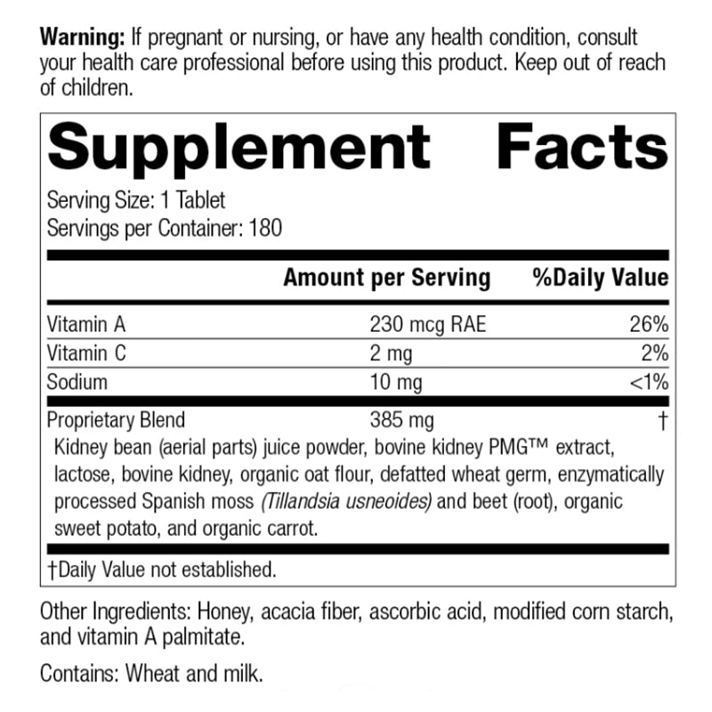 Renafood®, 180 Tablets支持健康的腎功能