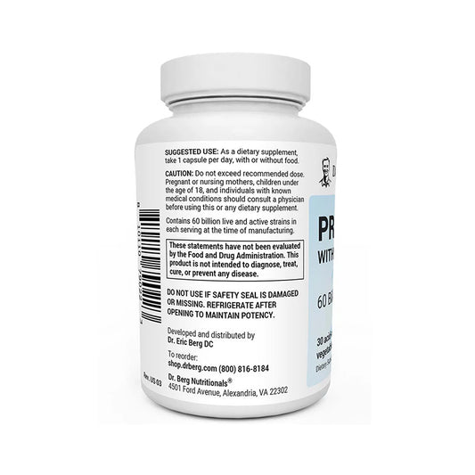 60 Billion Probiotic Probiotic with Prebiotic Blend - 30 Vegetable Capsules|600亿益生菌含益生元混合物的益生菌 - 30 粒素食膠囊