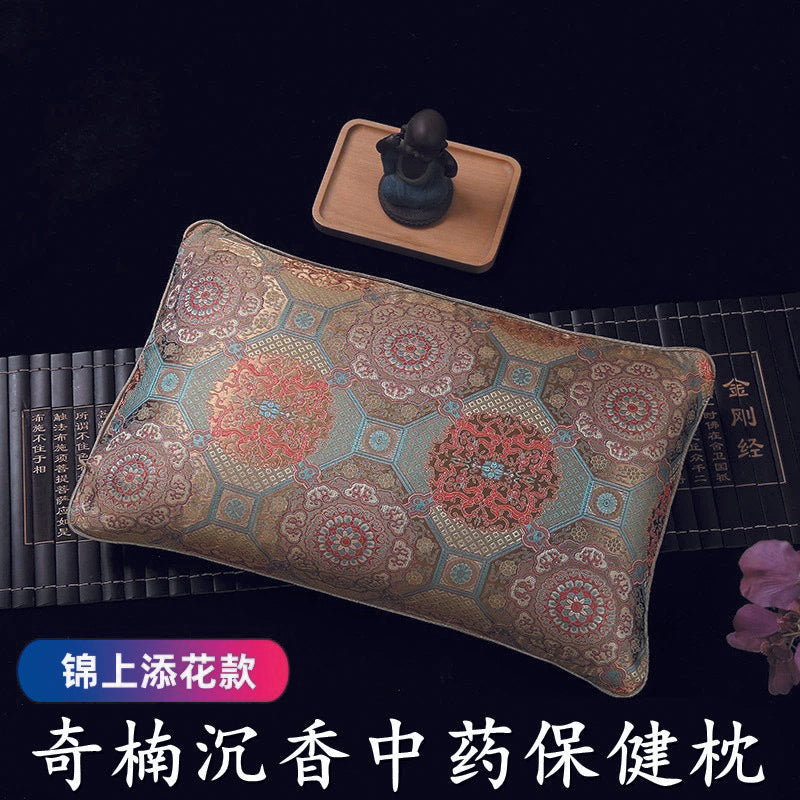 Kynam agarwood health pillow deep sleep soothing mind protection cervical vertebra lavender buckwheat sleep aid Chinese medicine pillow