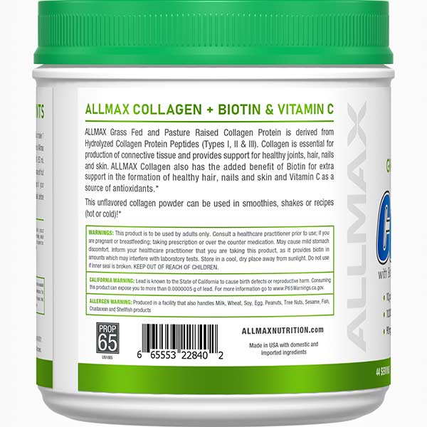 膠原蛋白肽粉+維生素WITH BIOTIN & VITAMIN C COLLAGEN PEPTIDES POWDER + VITAMINS
