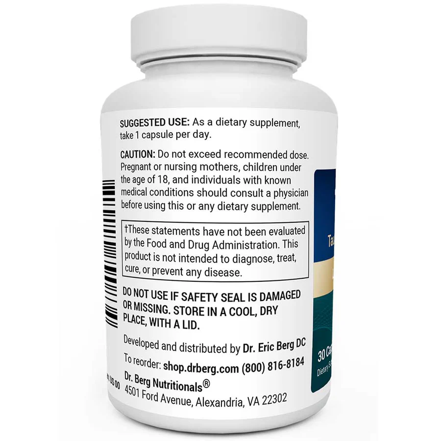 TUDCA - 250 毫克牛磺熊去氧膽酸 - 30 粒素食膠囊(TUDCA - 250 mg of Tauroursodeoxycholic Acid - 30 Vegetable Capsules)