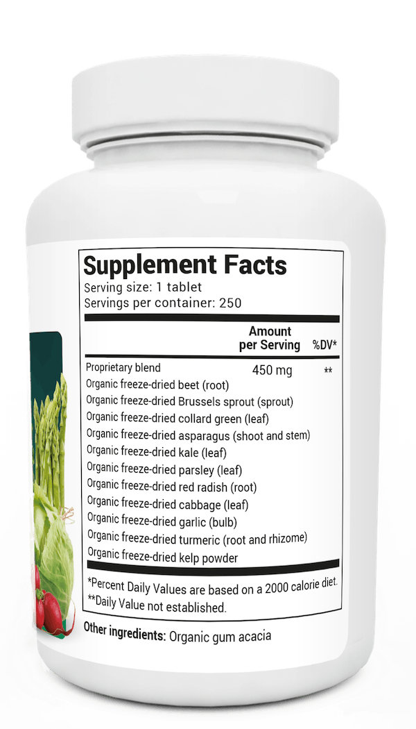 Organic Greens Superfood - Cruciferous Blend - 250 tablets｜有機綠色超級食品 - 十字花科混合物 - 250 片