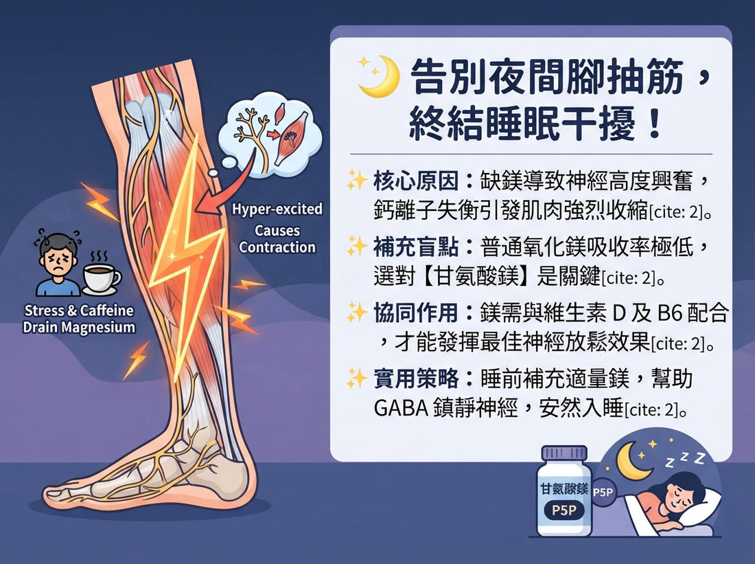 為什麼你半夜總是腳抽筋？揭秘神經系統與鎂的真正關聯