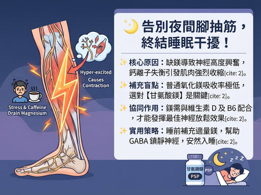 為什麼你半夜總是腳抽筋？揭秘神經系統與鎂的真正關聯