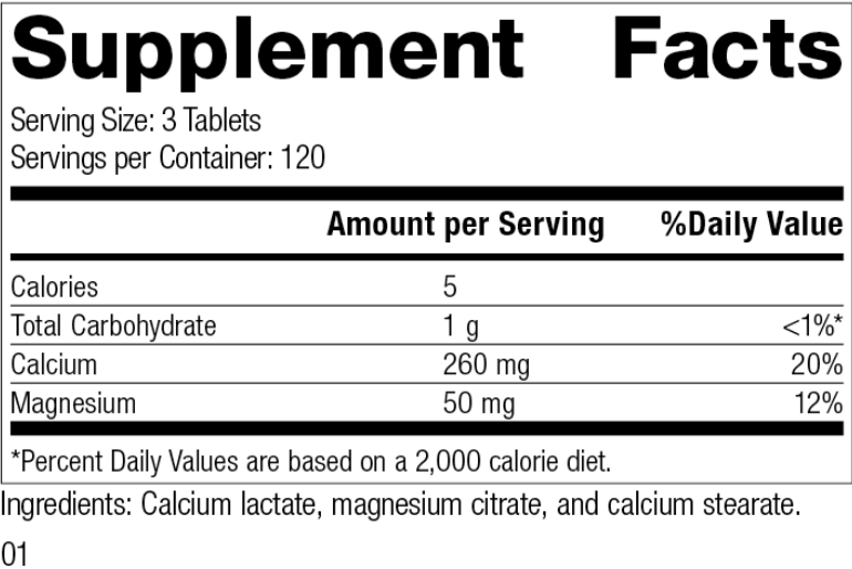 （預訂PRE-ORDER)乳酸鈣片，90-360片/Calcium Lactate, 90-360 Tablets