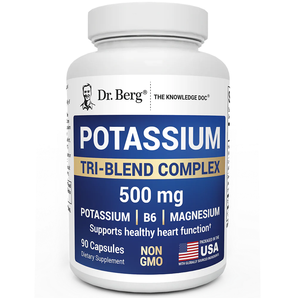 鉀三合一複合配方 (Potassium Tri-Blend) 90粒｜500mg 檸檬酸鉀/蘋果酸鉀/碳酸氫鉀+鎂+B6｜支持心臟與神經健康