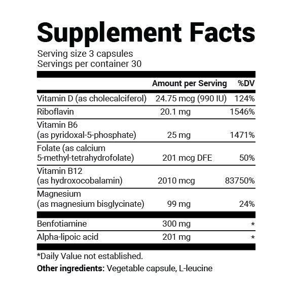 Dr. Berg Benfotiamine – 300 mg, 30-Day Supply｜🧠 Dr. Berg 强效本福硫胺复合胶囊（苯硫胺 300mg）