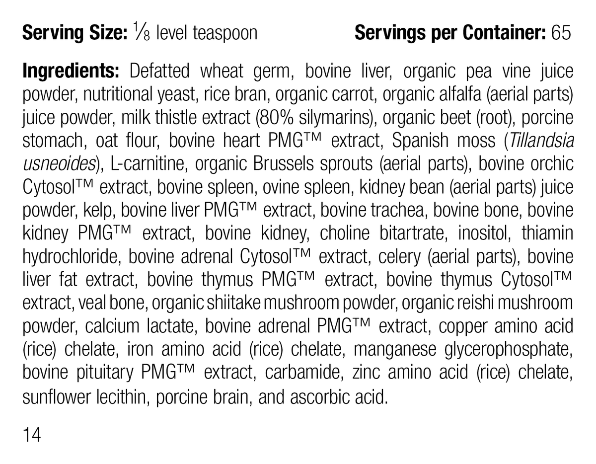 Standard Process Canine Whole Body Support 犬隻全方位全身保健粉 (0.9 oz / 25 g)