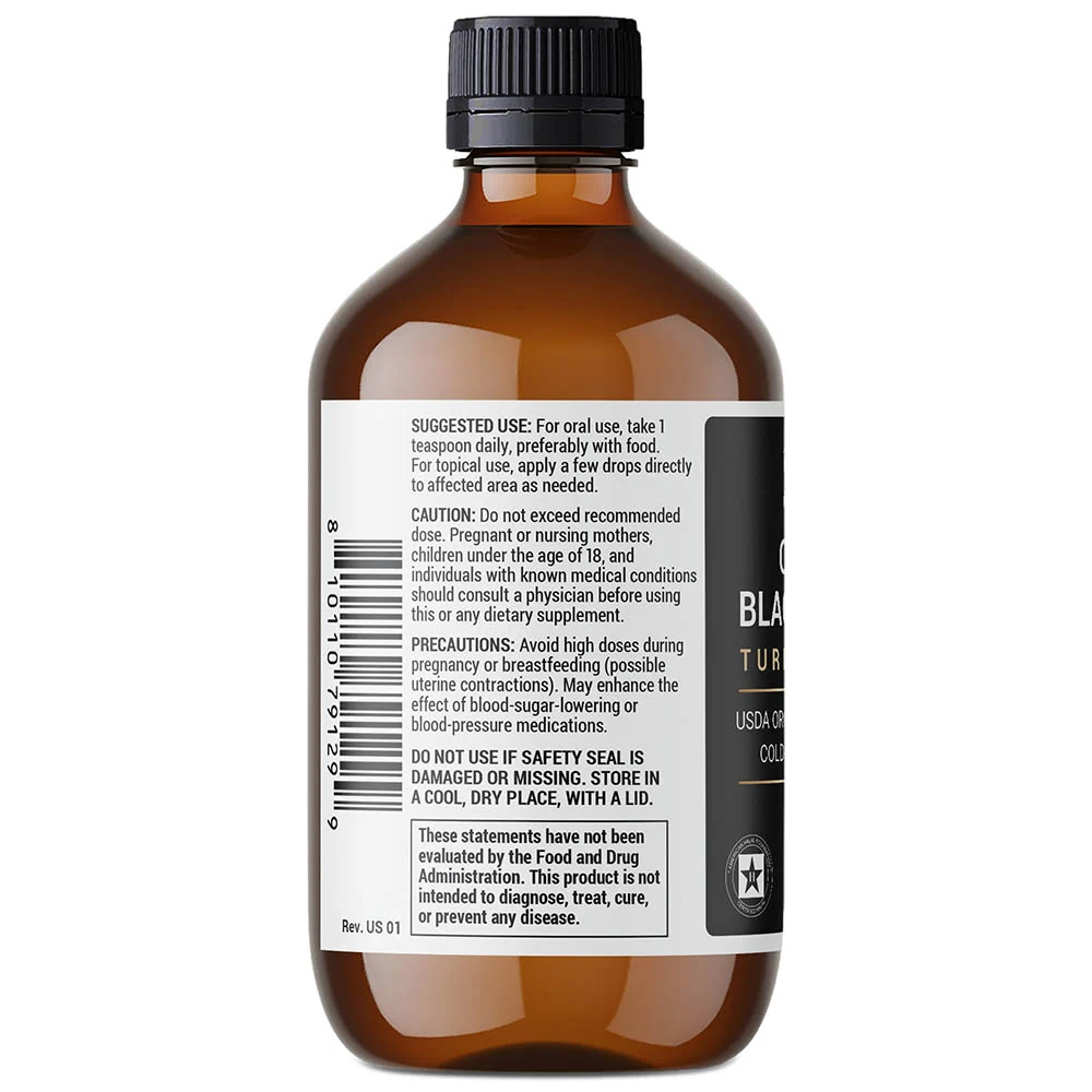 【古法養生黑寶石】Dr. Berg 專利冷壓有機黑籽油 – 4 fl oz 玻璃瓶裝