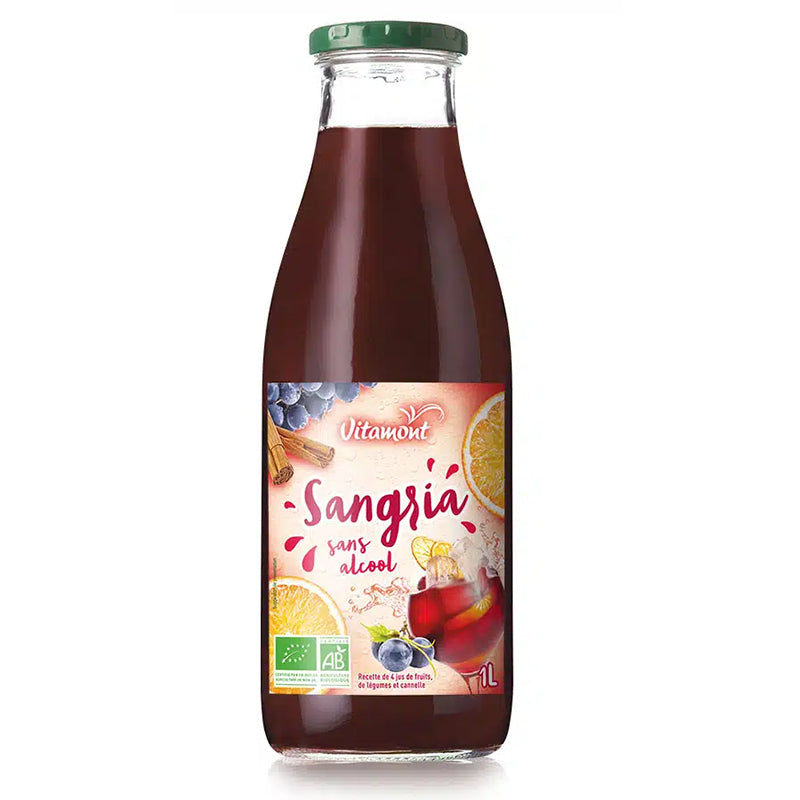 有機無酒精桑格利亞汽酒1000ml/瓶可直接飲用或用作雞尾酒底料無酒精有機雞尾酒