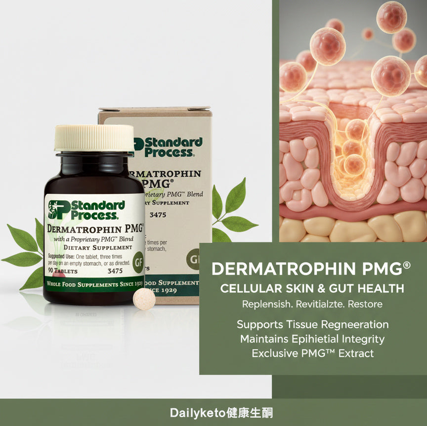 Standard Process | Dermatrophin PMG® 專利上皮修護配方 (90/360 粒裝) 細胞級皮膚與腸道粘膜修復，維持結締組織健康